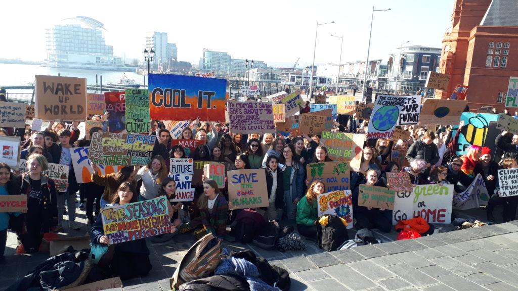 School strike for climate in Wales. (Credit: Future Generations Commissioner for Wales)