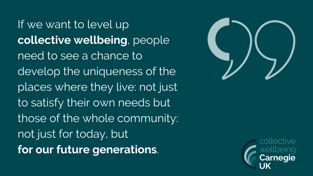 Carnegie UK puts forward policy for levelling up collective wellbeing
