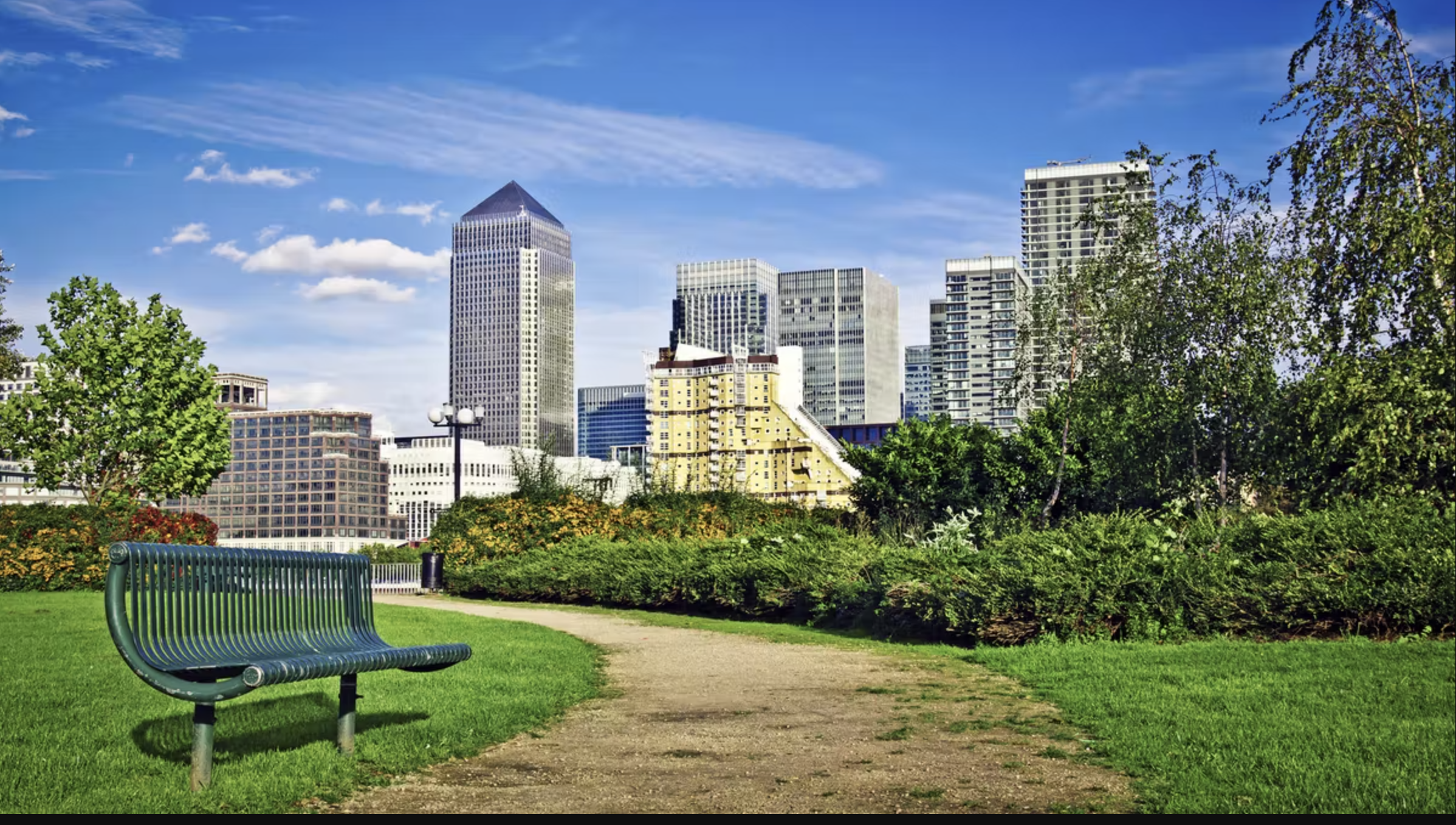 Wealthy areas of London have better green space provision than the national average.