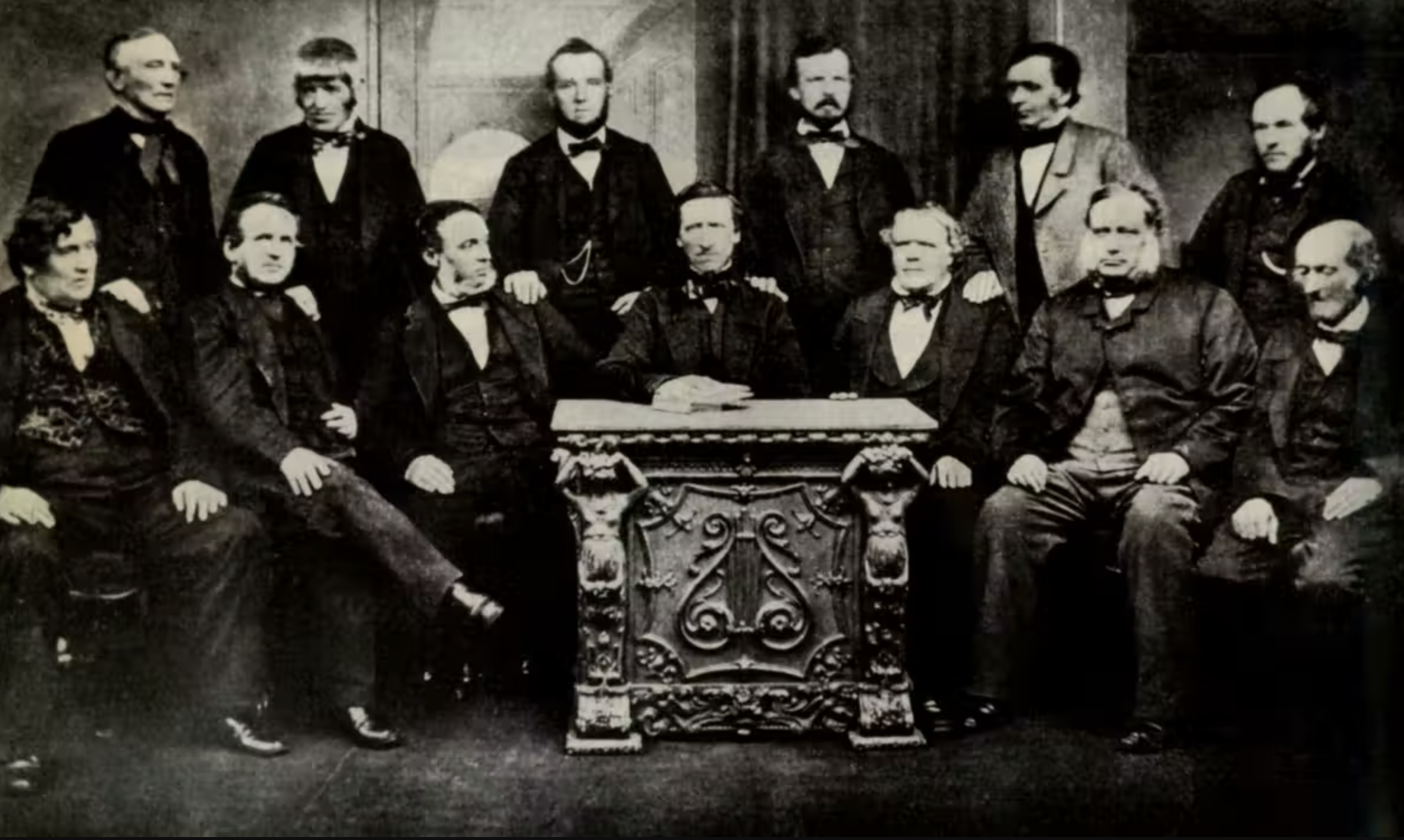 The founding members of the Rochdale Equitable Pioneer Society, circa 1870. Hamburg Co-operative Museum